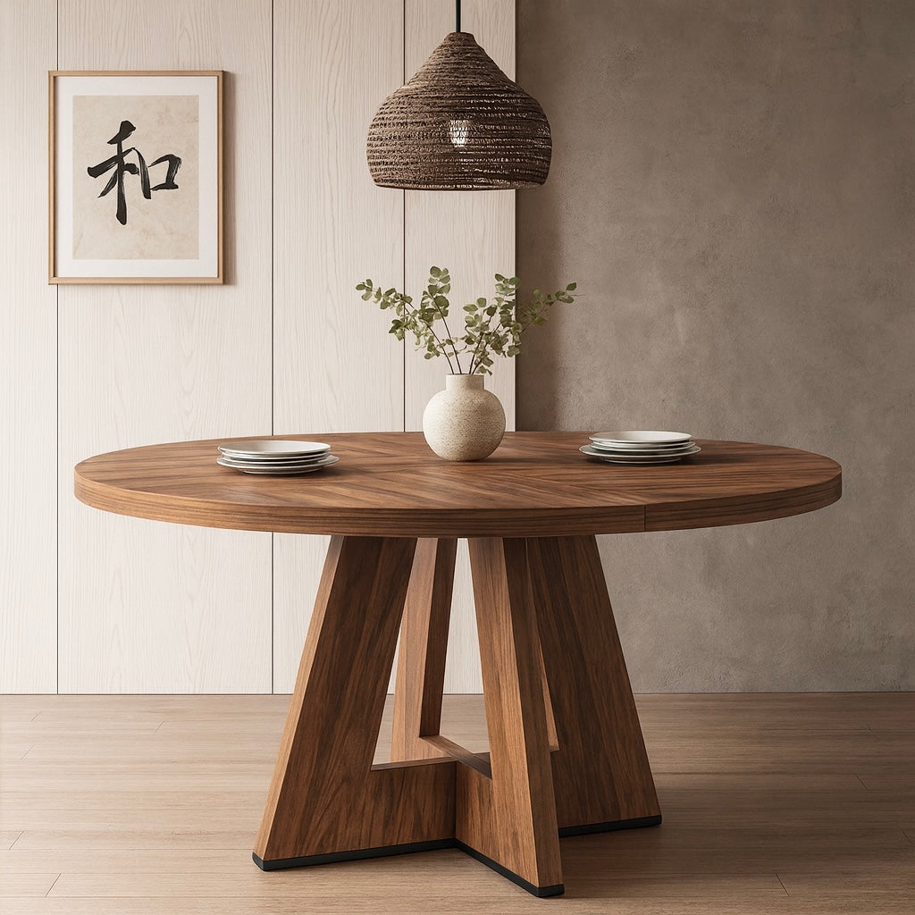 Round wooden dining table for 4-6 – Makoto