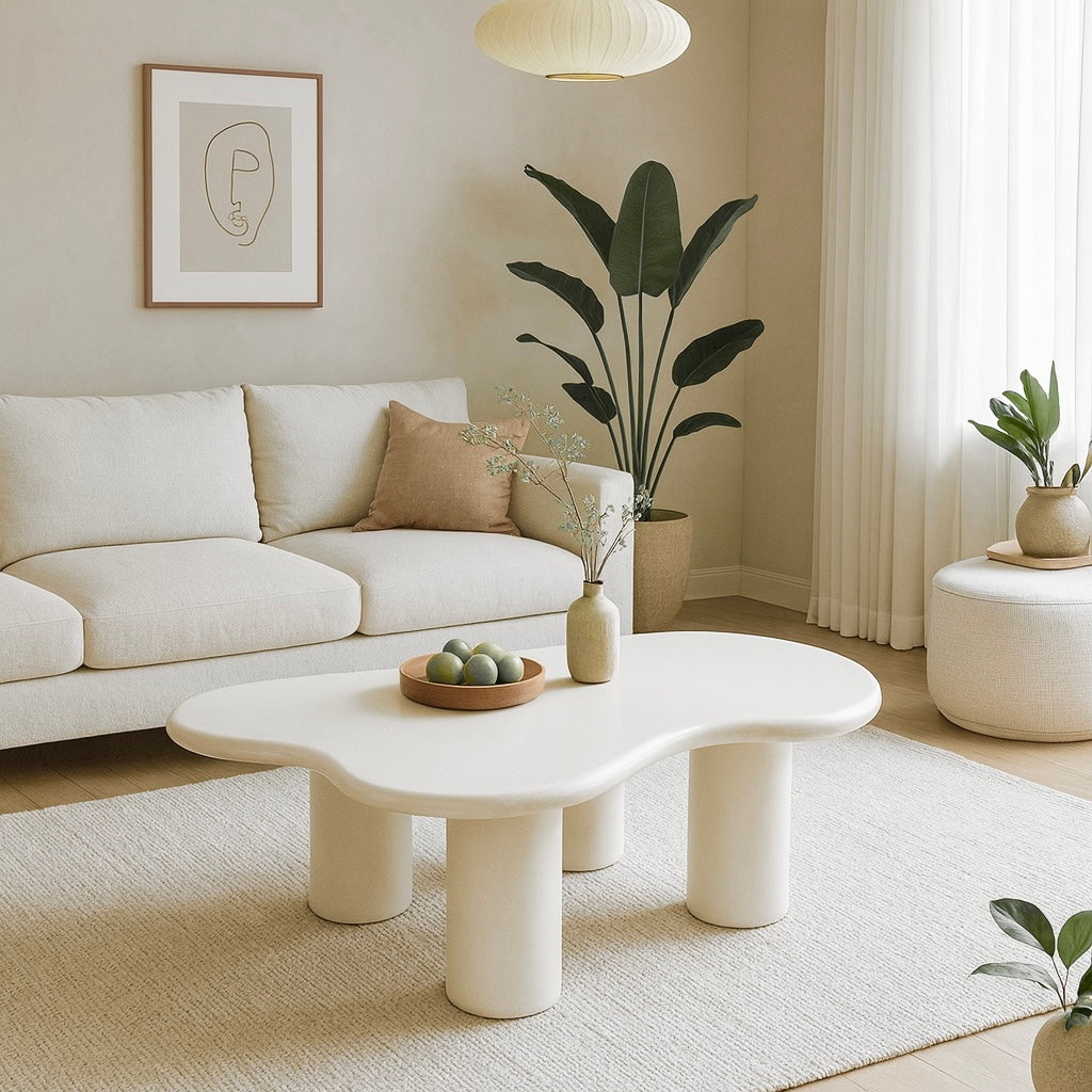 Japandi style cream cloud coffee table – Sayuri
