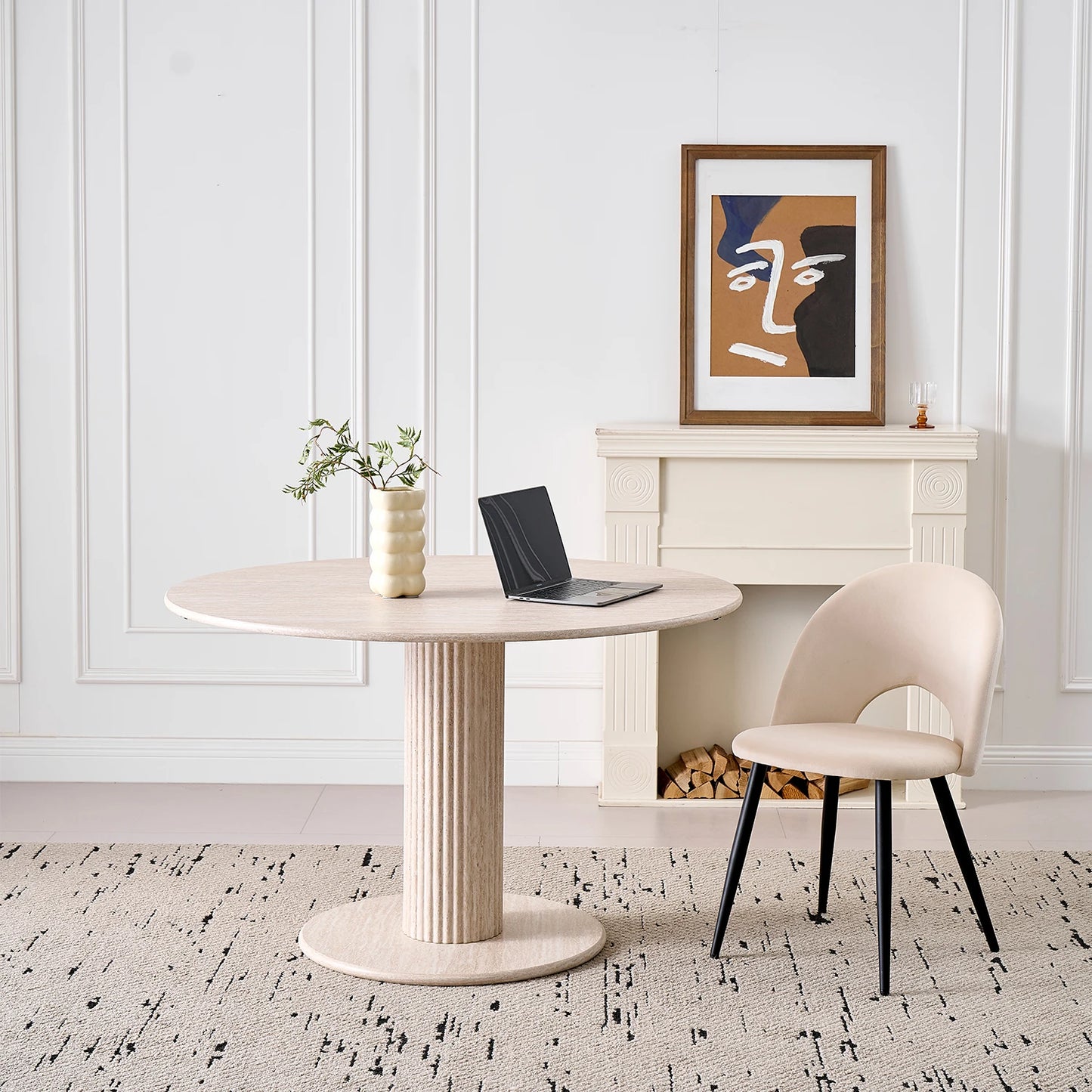 Nordic Style Round Wooden Dining Table – Itsuki