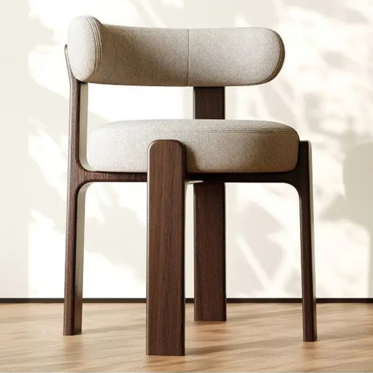 Solid wood dining chair with armrests – Renji
