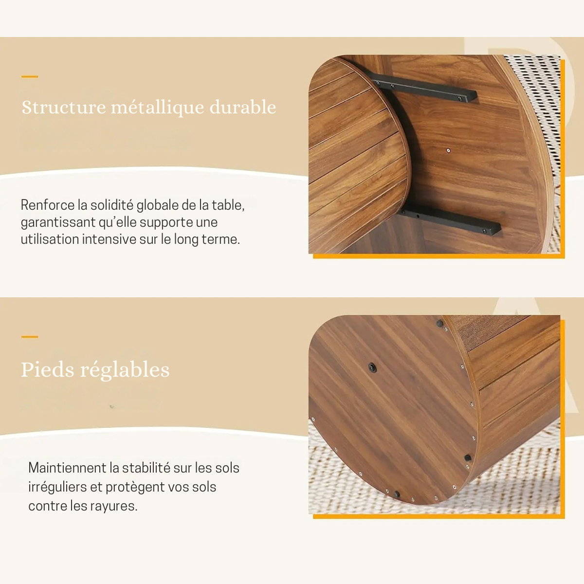 Japandi dining table with central leg – Etsuko