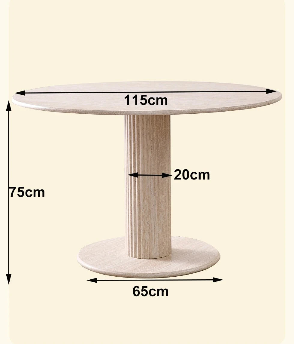 Nordic Style Round Wooden Dining Table – Itsuki
