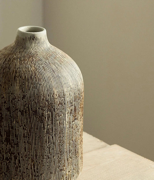 Vase arrondie en céramique style asiatique – Hana