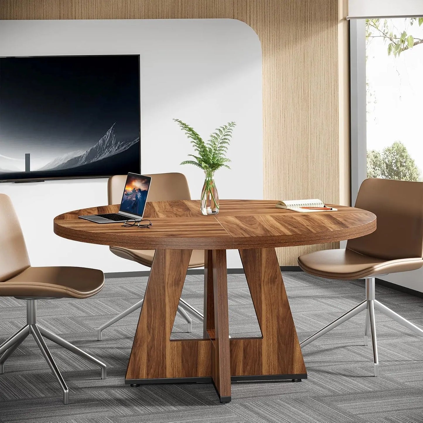 Round wooden dining table for 4-6 – Makoto
