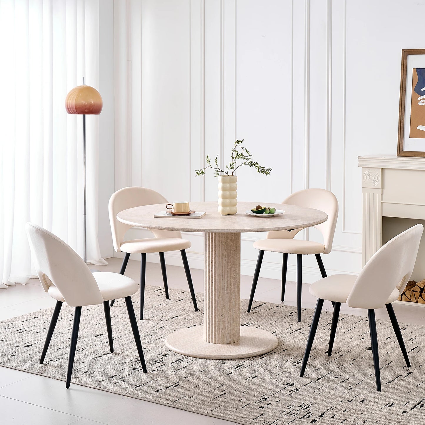 Nordic Style Round Wooden Dining Table – Itsuki