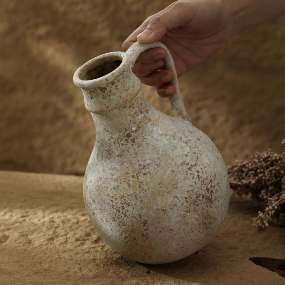 Rustic Hand-Painted Pottery Vase – Suki