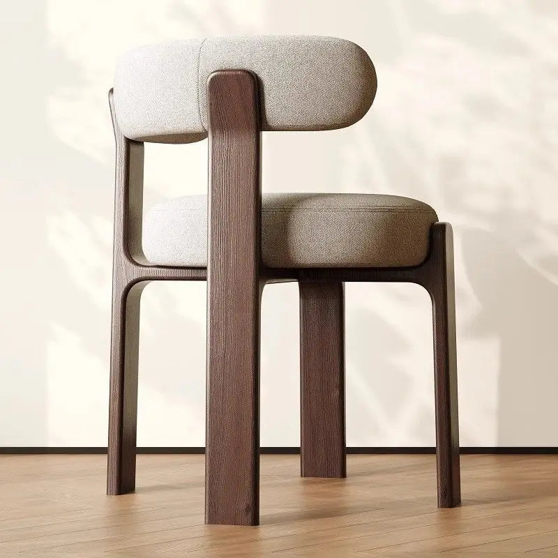 Solid wood dining chair with armrests – Renji