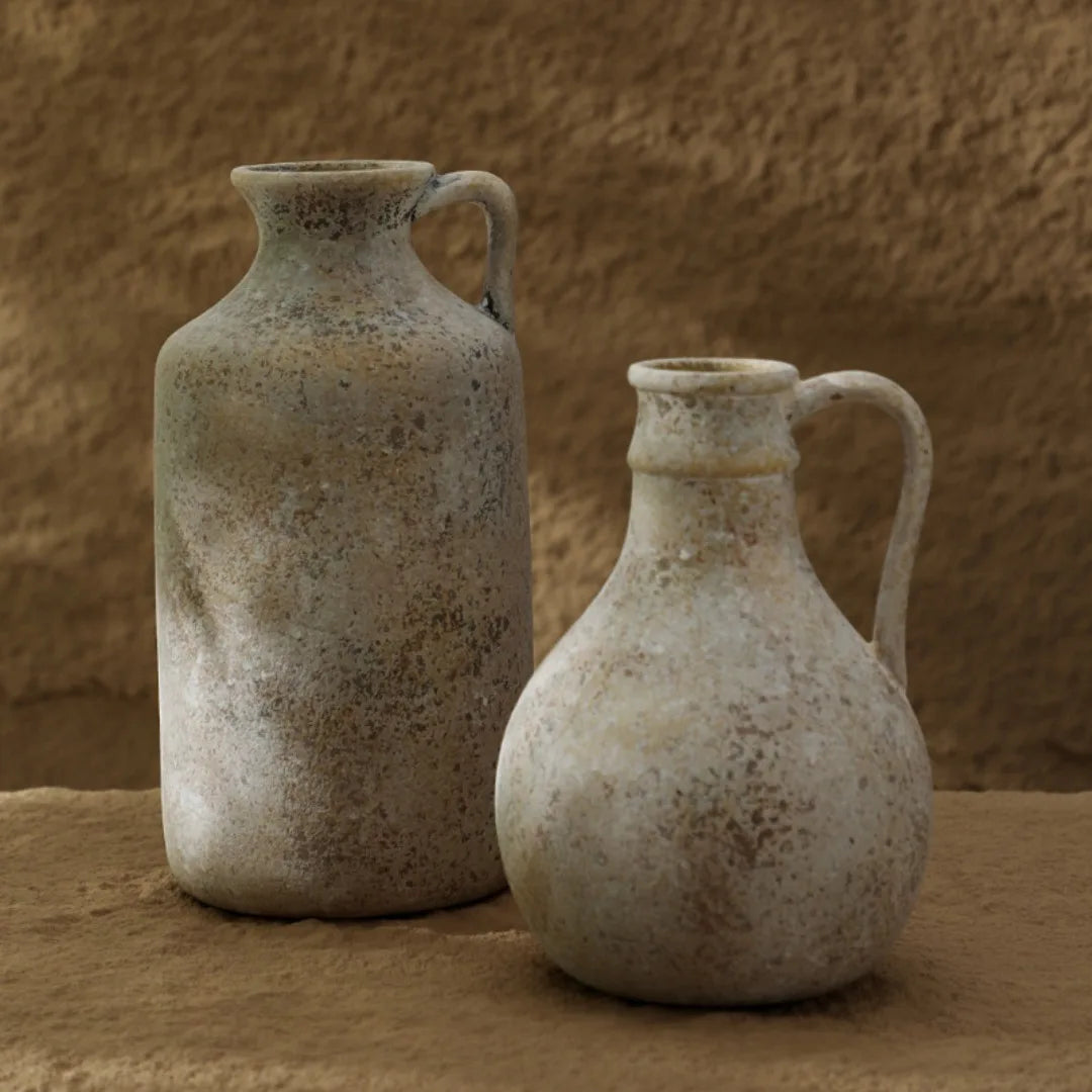 Rustic Hand-Painted Pottery Vase – Suki