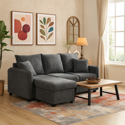 Canapé en U modulable avec rangements – Takumi