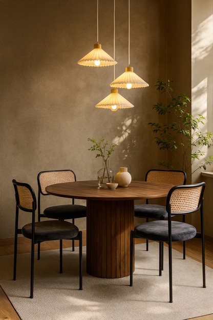 Japandi-style 3-head pendant light - Ryu