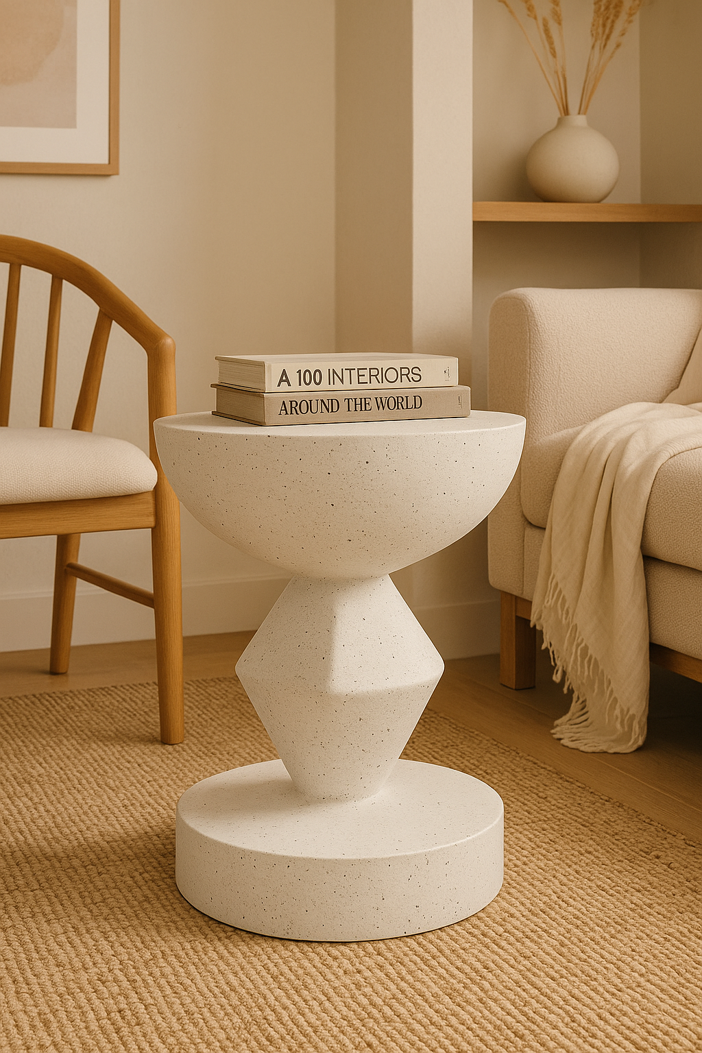 Table d’appoint terrazzo effet béton - Akito