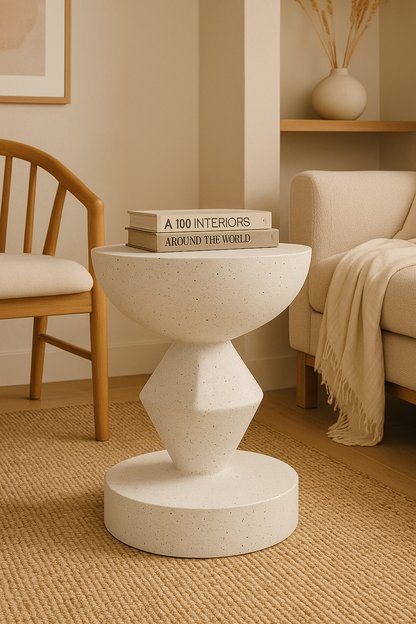Table d’appoint terrazzo effet béton - Akito