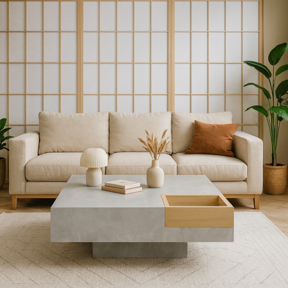 Table basse avec rangement amovible - Natsuo