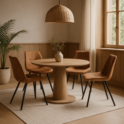 Chaises de salle à manger tissu déperlant - Natsu (lot de 2)