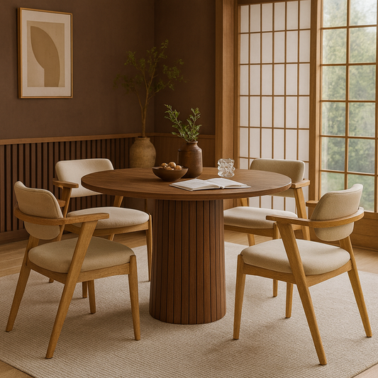 Table à manger ronde en bois - Ritsu