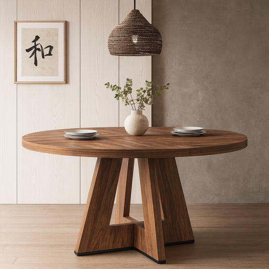 Round wooden dining table for 4-6 – Makoto