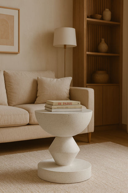 Table d’appoint terrazzo effet béton - Akito