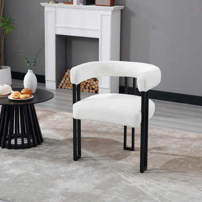 Chaises modernes en bouclette (lot de 2)– Hanae