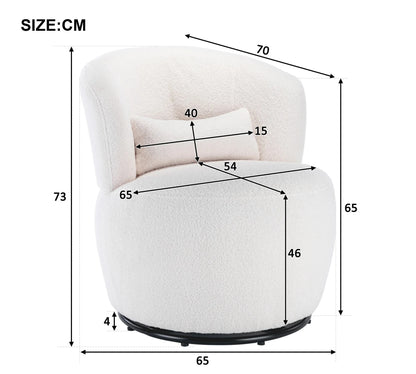 Fauteuil pivotant en tissu bouclette – Kenta