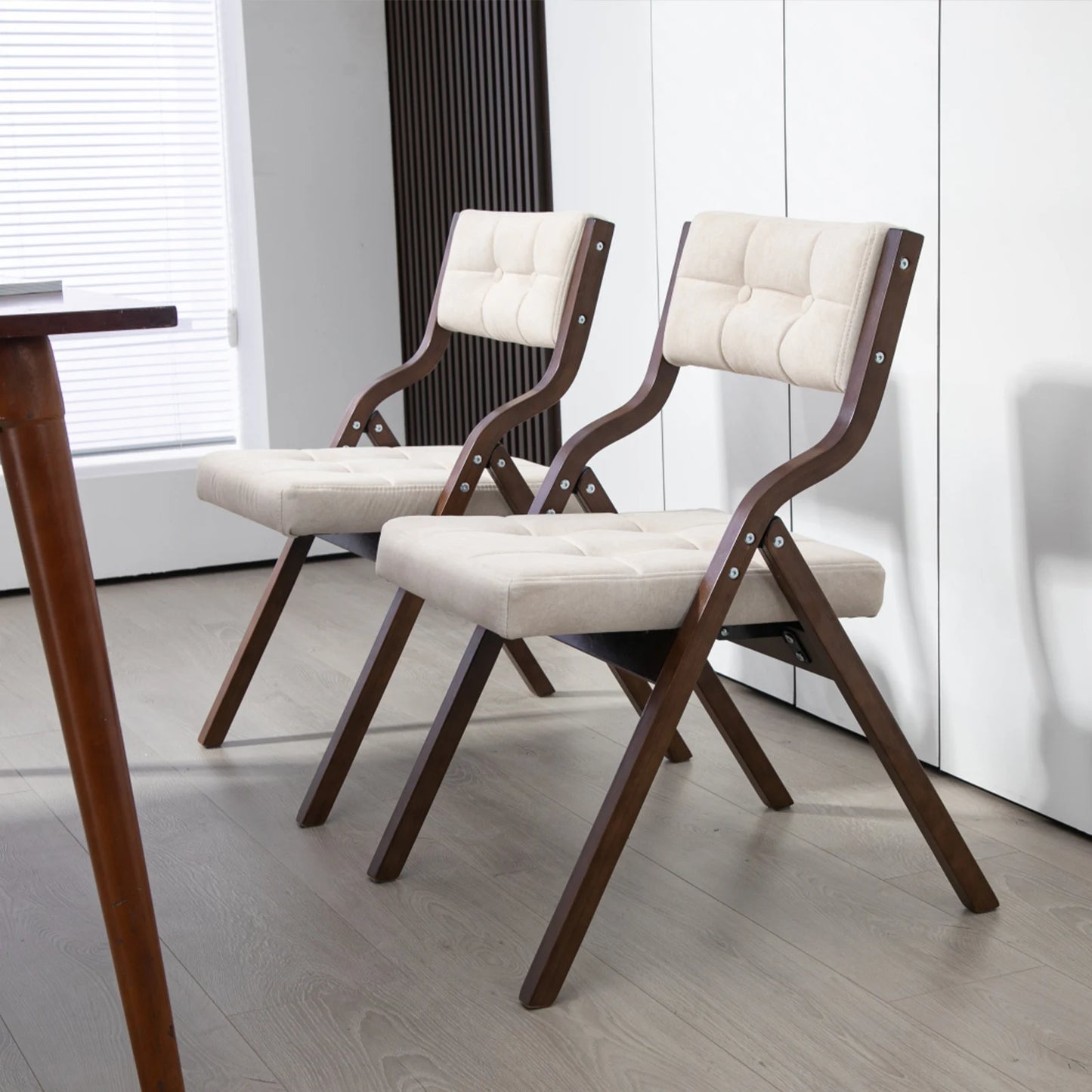 Chaises pliantes avec coussin rembourré (lot de 2) – Naomi