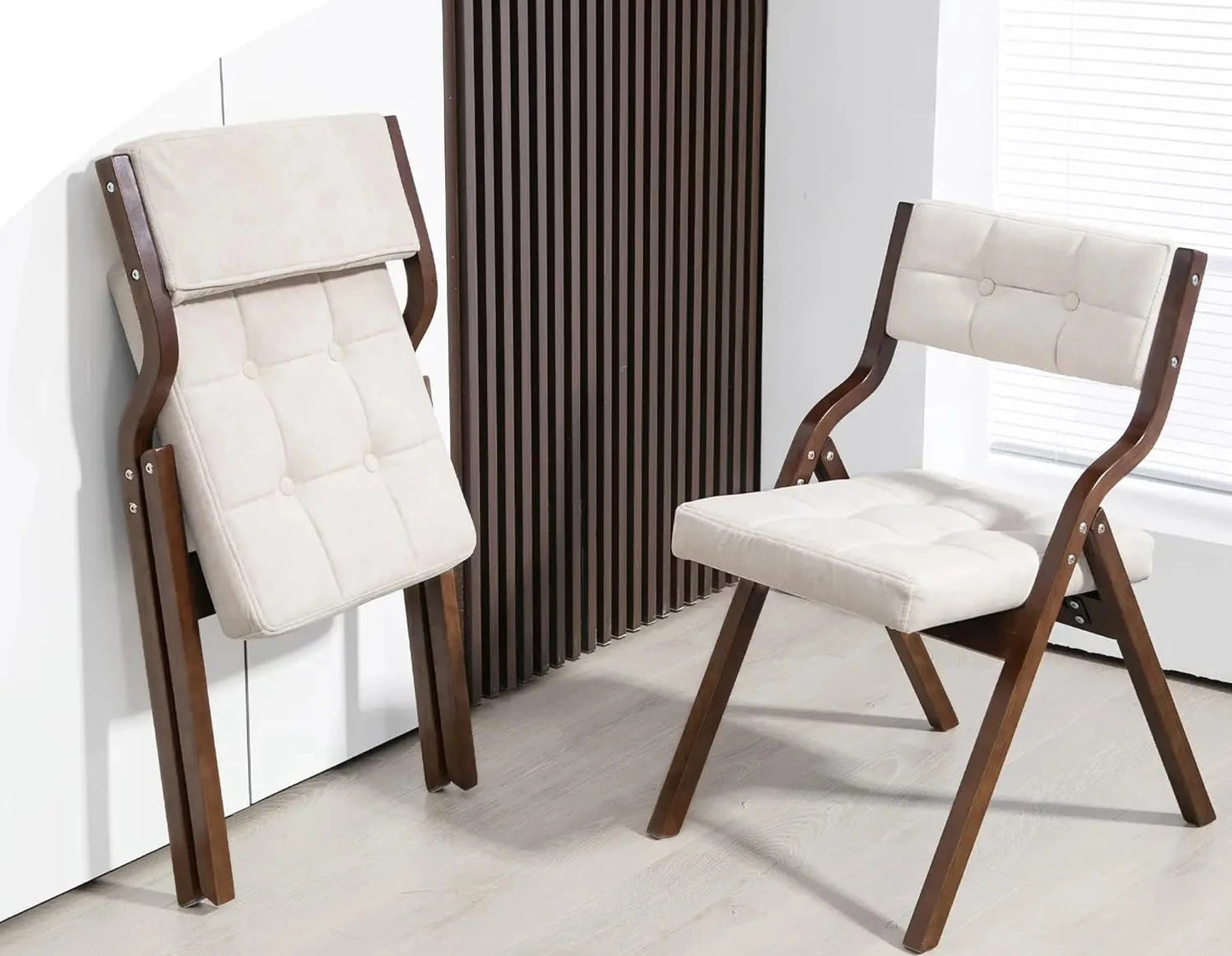 Chaises pliantes avec coussin rembourré (lot de 2) – Naomi