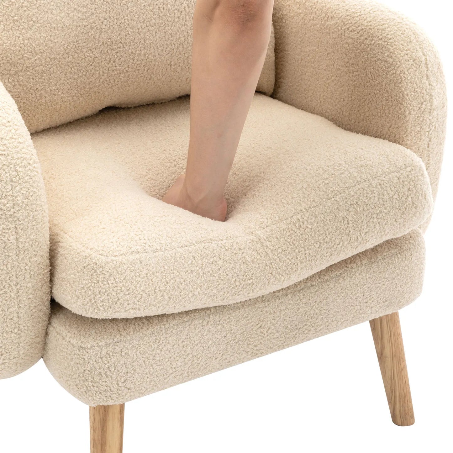 Fauteuil d’appoint en laine bouclée – Naoko