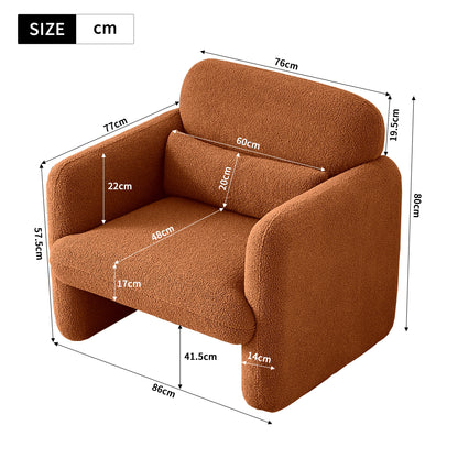 Fauteuil relax en velours doux – Renji