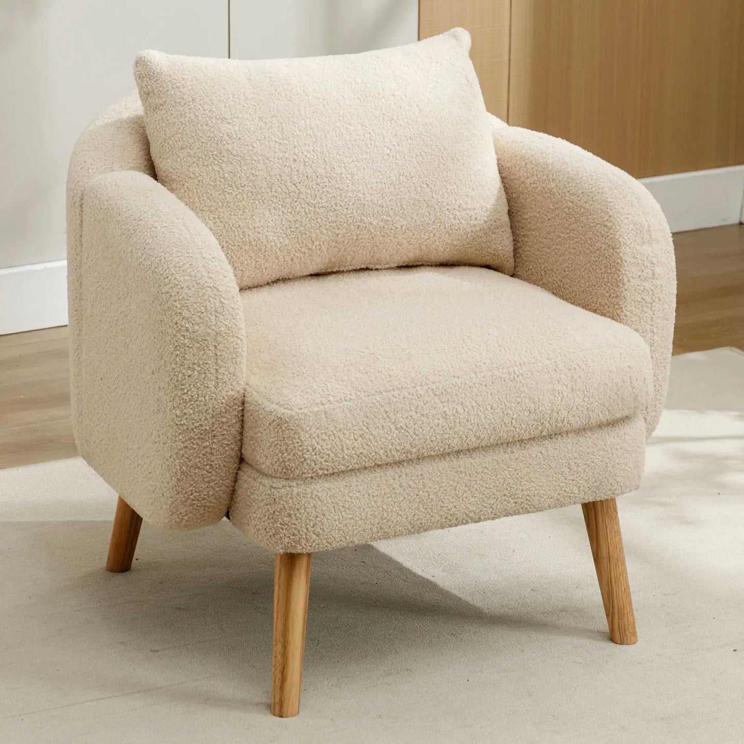 Fauteuil d’appoint en laine bouclée – Naoko