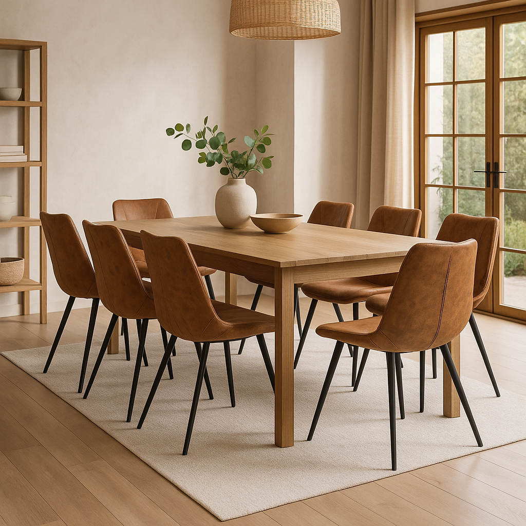 Chaises de salle à manger tissu déperlant - Natsu (lot de 2)