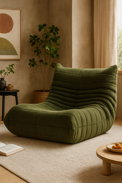 Fauteuil lounge en velours côtelé – Risa