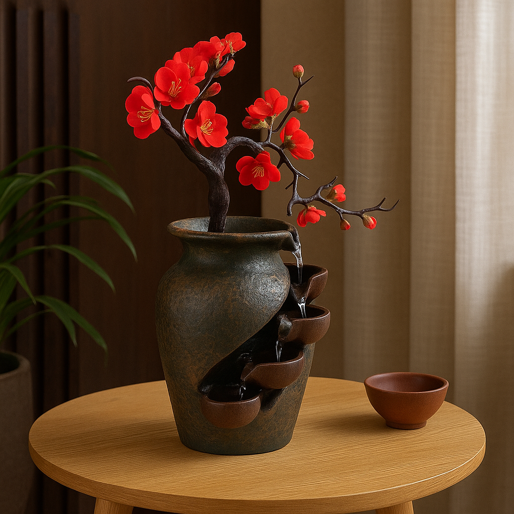 Vase fontaine d’intérieur en résine - Baio