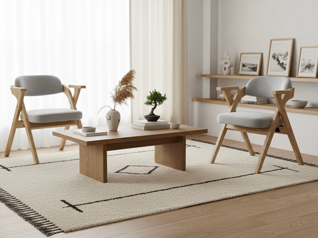 Chaises pliantes scandinaves en bois – Mina