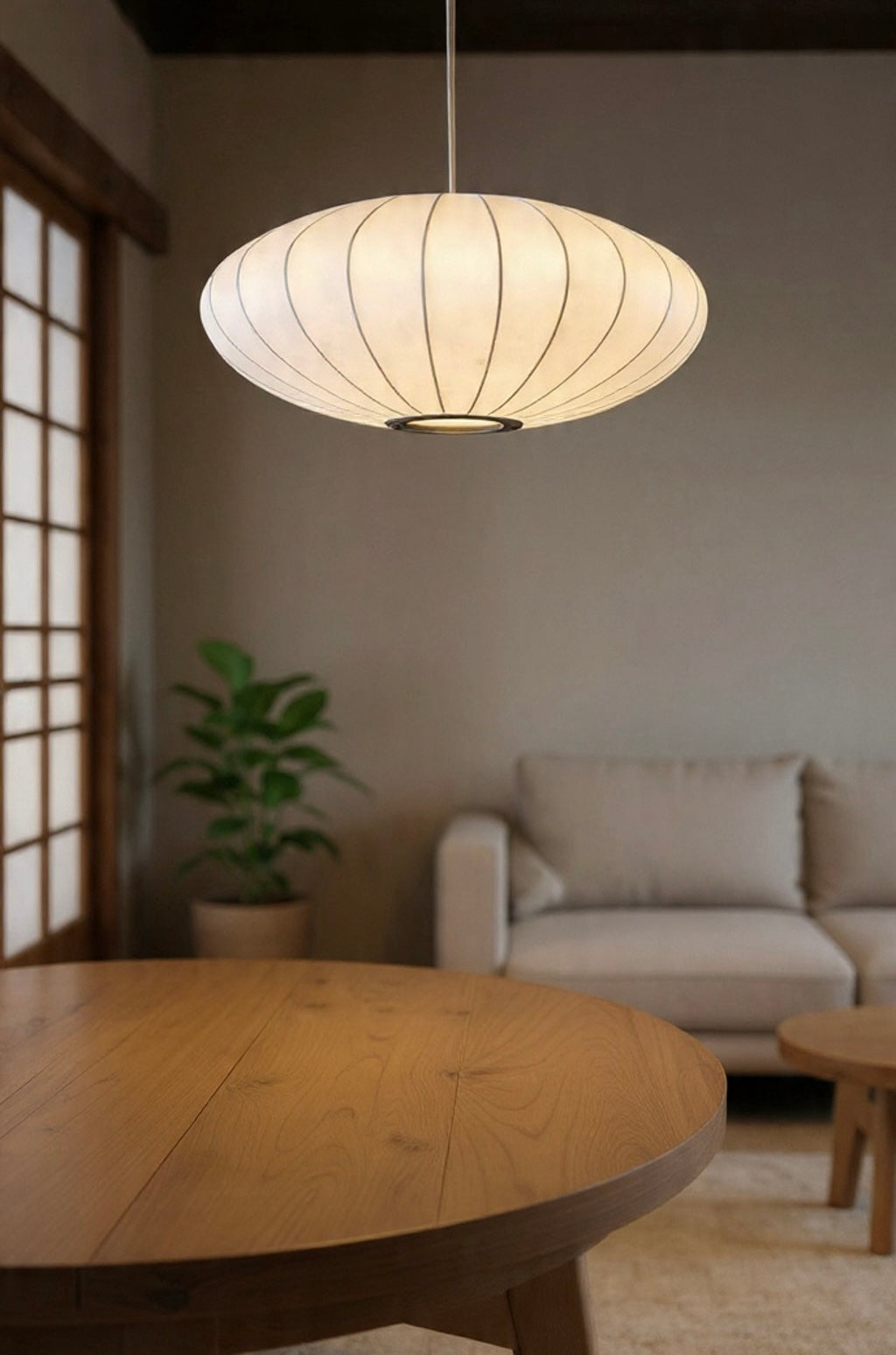 Suspension en soie japonaise plissée – Koharu