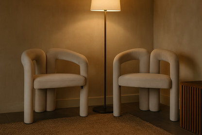 Chaises en velours moderne avec accoudoirs (lot de 2) – Riko