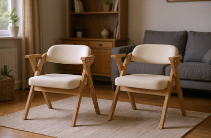 Chaises pliantes scandinaves en bois – Mina