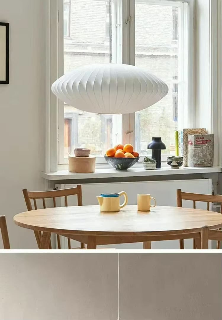 Lámpara colgante de seda japonesa plisada – Koharu