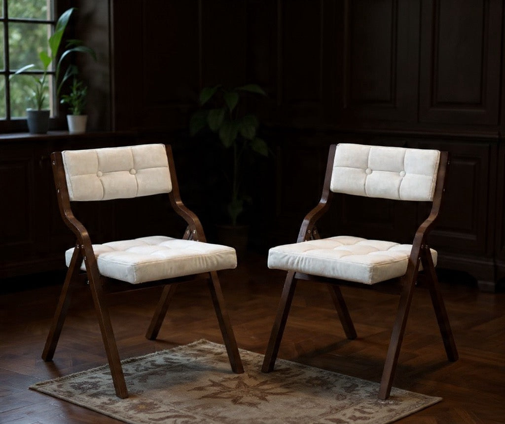 Chaises pliantes avec coussin rembourré (lot de 2) – Naomi