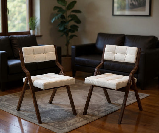 Chaises pliantes avec coussin rembourré (lot de 2) – Naomi