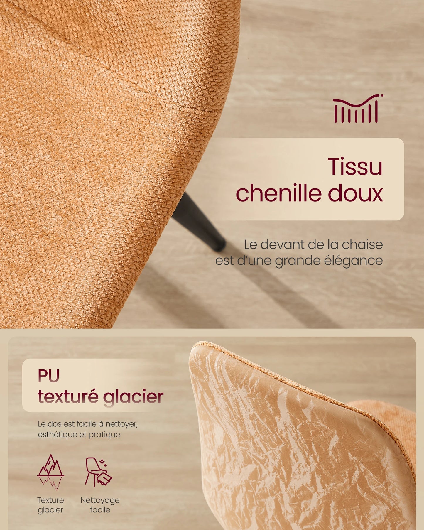 Lot de 4 chaises design contemporaines – Enao