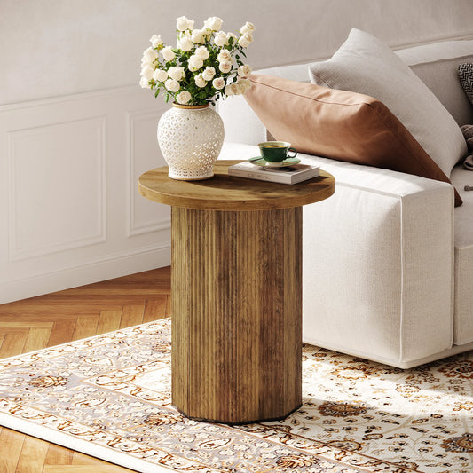 Round textured side table – Aalto