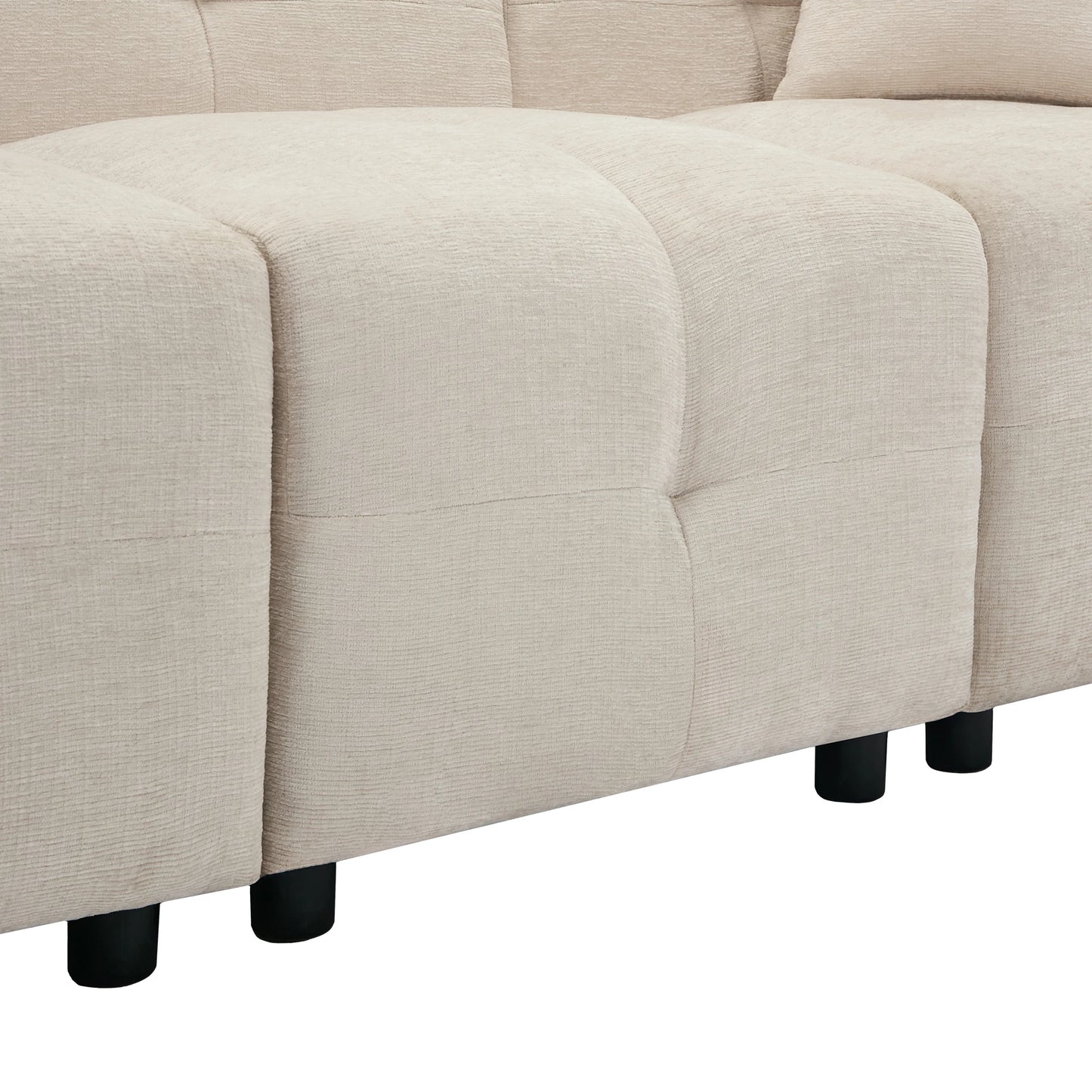 Canapé modulable 3 places avec coffre de rangement – Ren