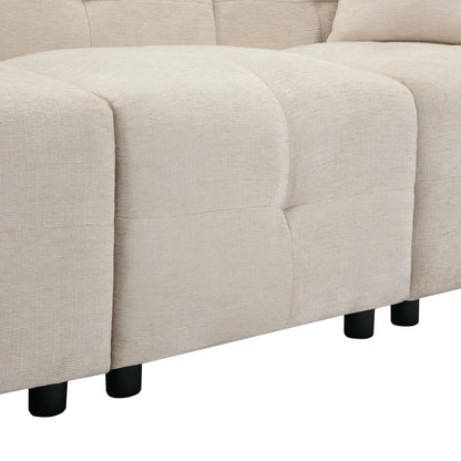 Canapé modulable 3 places avec coffre de rangement – Ren