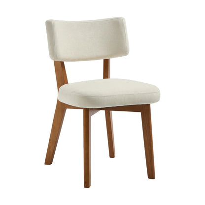 Chaises Japandi en bois et tissu (lot de 2) – Arata