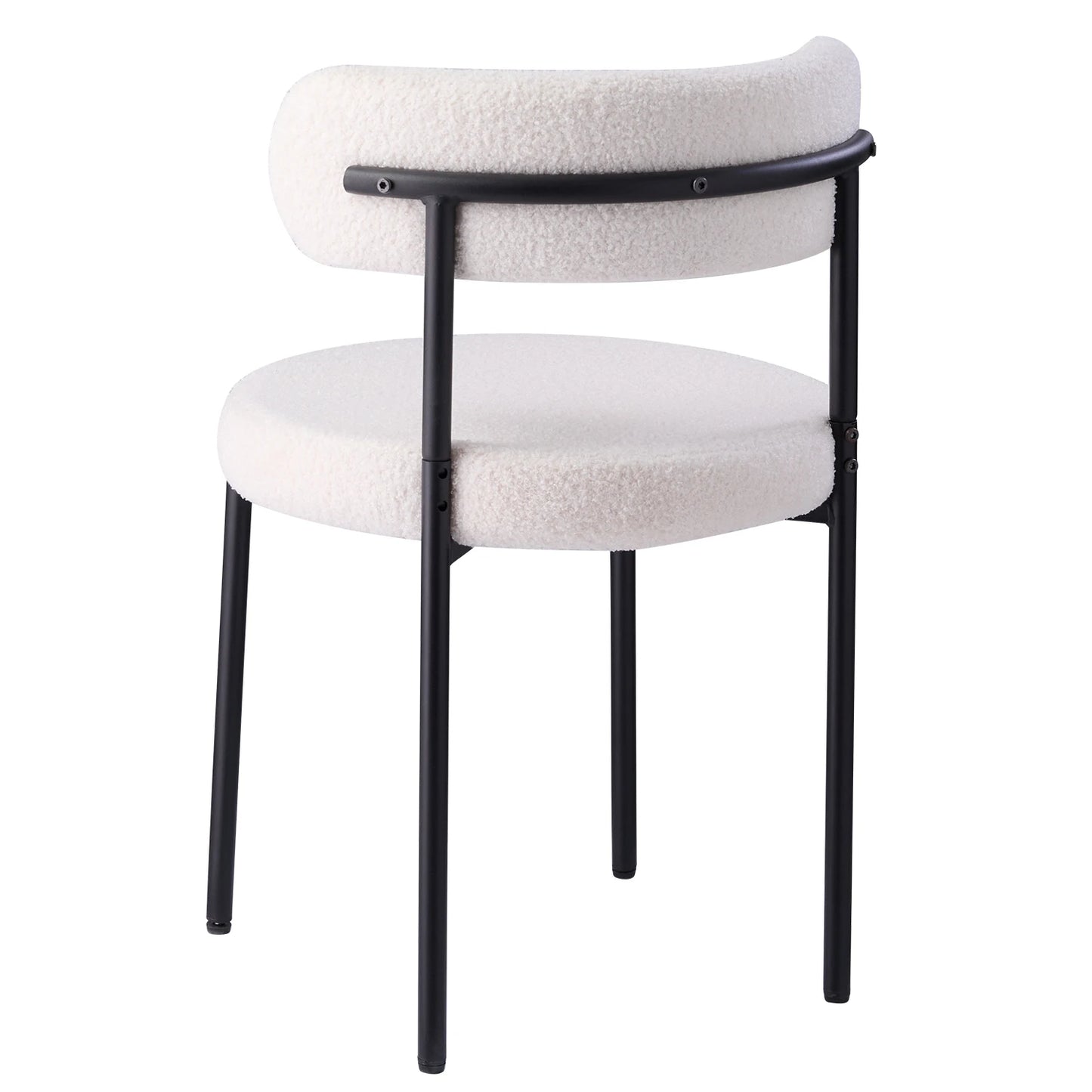 Set of 4 Nordic chairs with terry cloth seat – Yuki