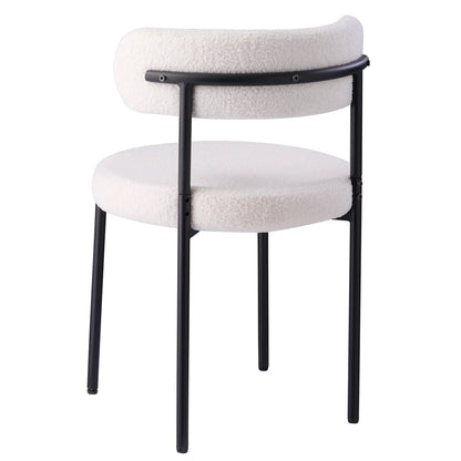 Set of 4 Nordic chairs with terry cloth seat – Yuki