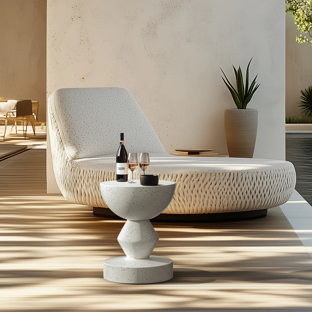 Table d’appoint terrazzo effet béton - Akito