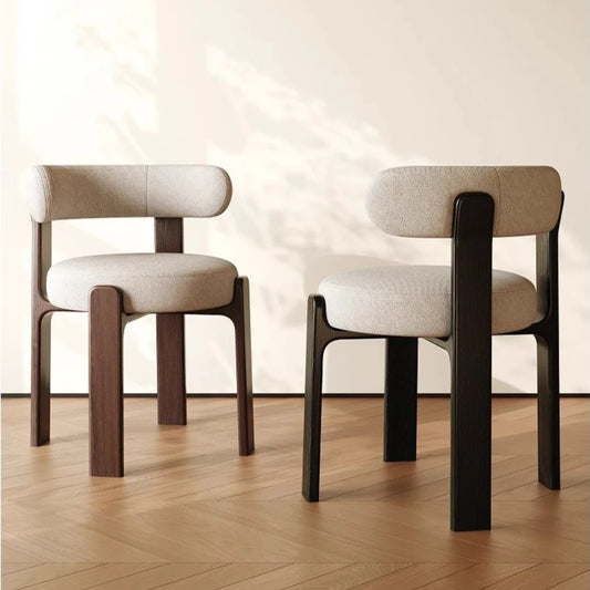 Solid wood dining chair with armrests – Renji