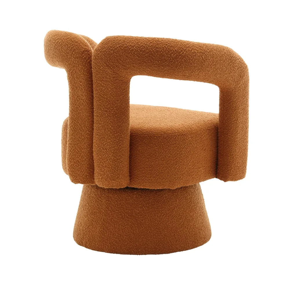 Fauteuil pivotant en bouclette style Japandi – Sorae