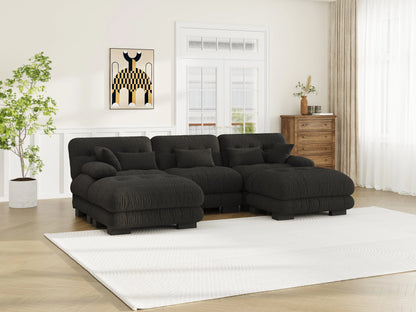 Grand canapé modulable en velours – Eina