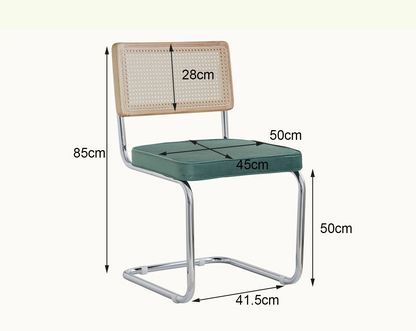 Chaises rétro en rotin et métal – Anto (lot de 2)